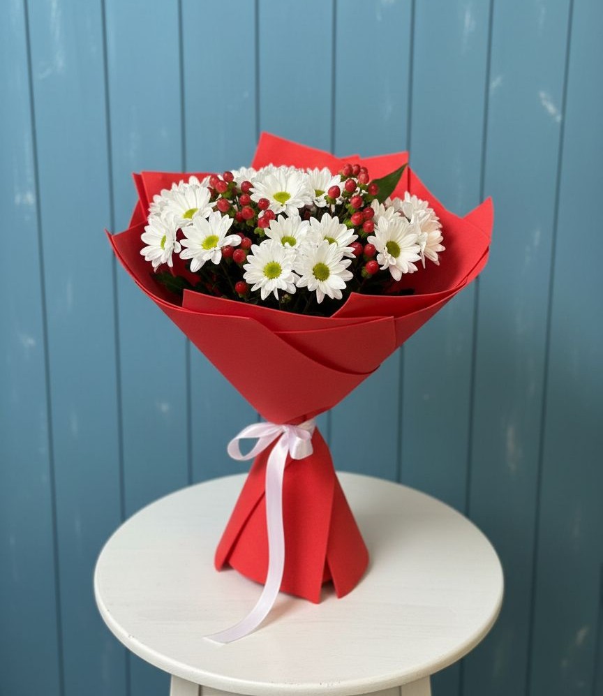 Букет цветов из: Хризантемы в Калевале