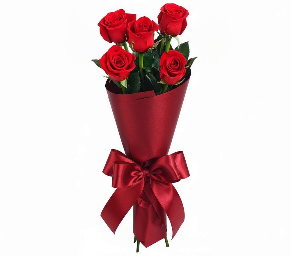 Букет 5 Красных роз Эдлесс Лав в Калевале