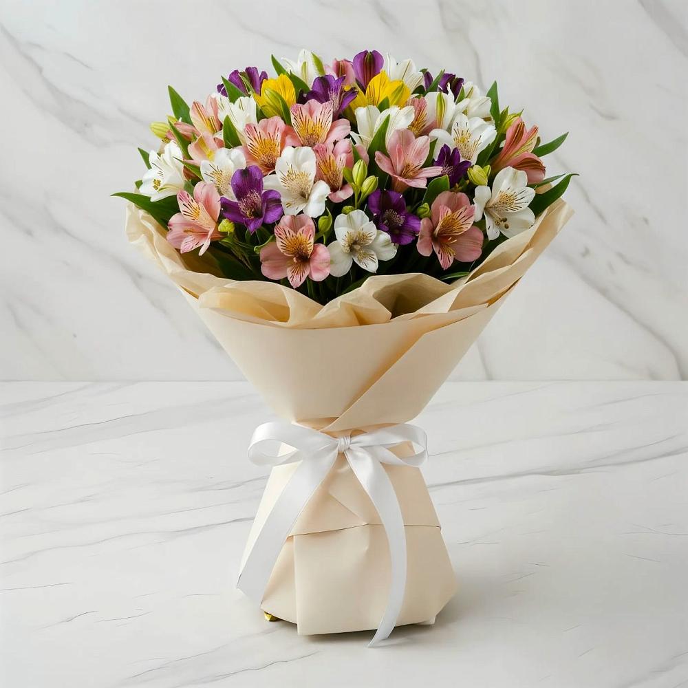 Букет цветов из: Альстромерии в Калевале