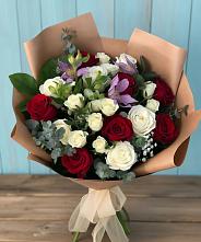 Букет цветов из:  Розы и Альстромерии в Калевале