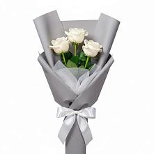 Букет 3 белые розы #REPLACE_PRED# Калевале
