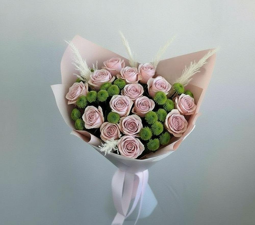 Букет цветов из: Розы и Хризантемы в Калевале