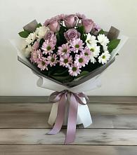 Букет цветов из:  Хризантемы и Розы #REPLACE_PRED# Калевале