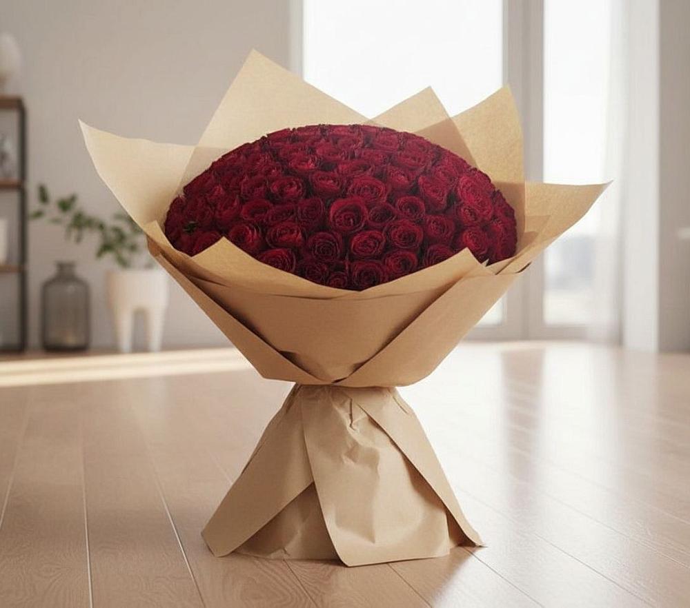 Букет 101 Красная роза в Калевале