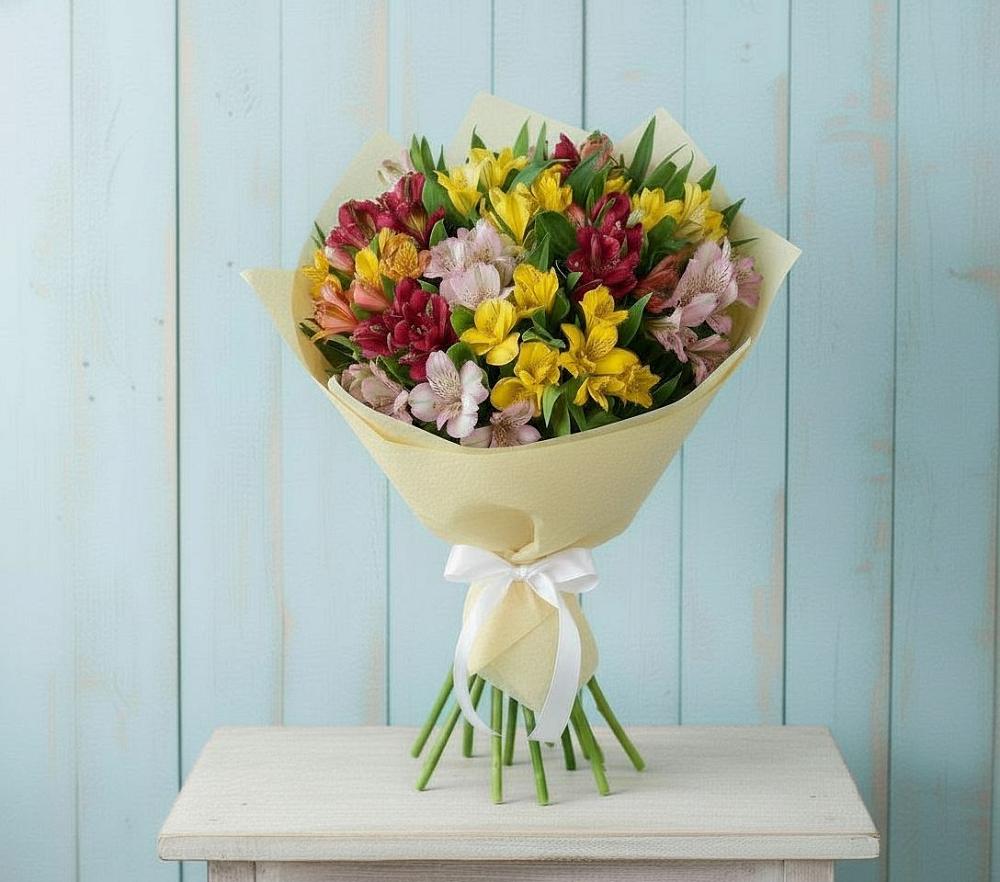 Букет цветов из: Альстромерии в Калевале